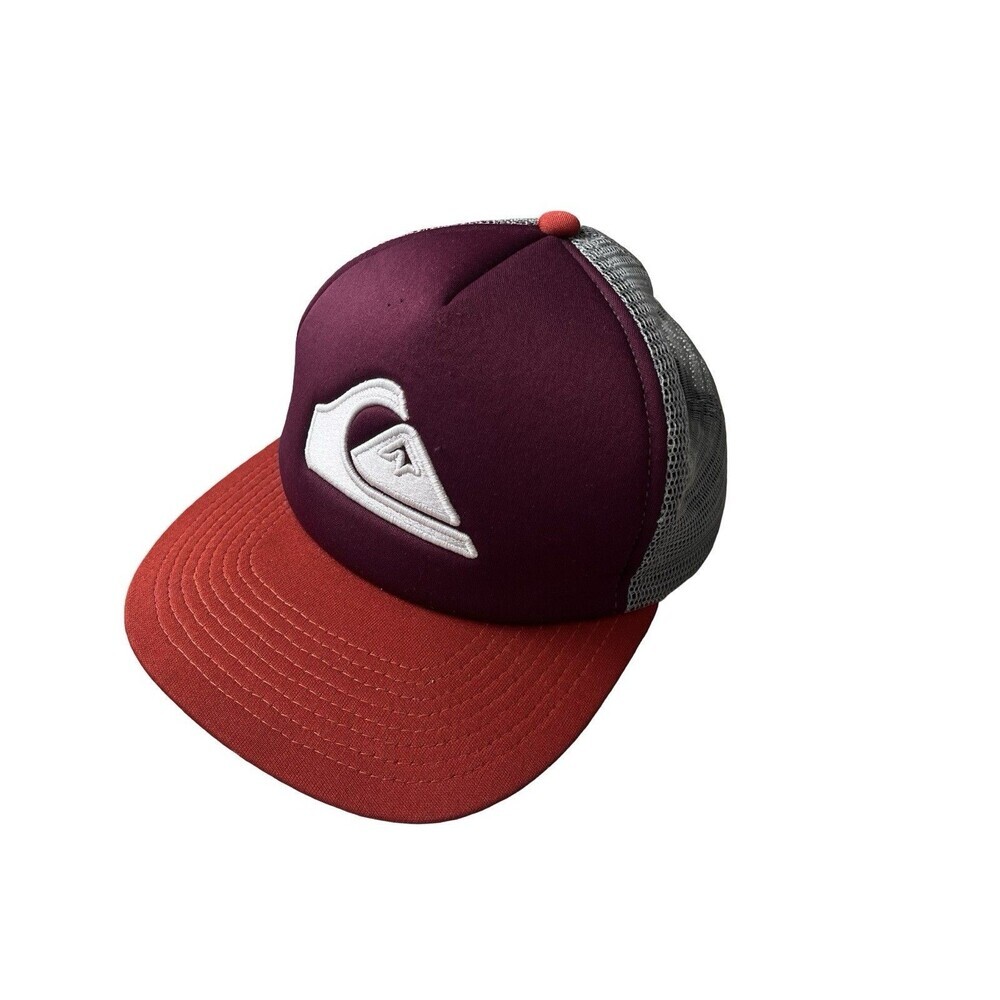 Quiksilver Logo Snapback Mesh Back Trucker Hat Multicolor One Size